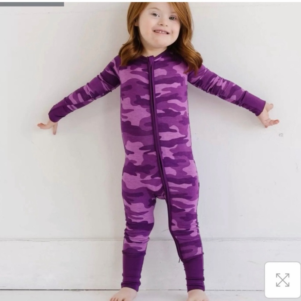 Little Sleepies LS Bamboo Berry Camo Viscose Zippy Sleeper Pajamas